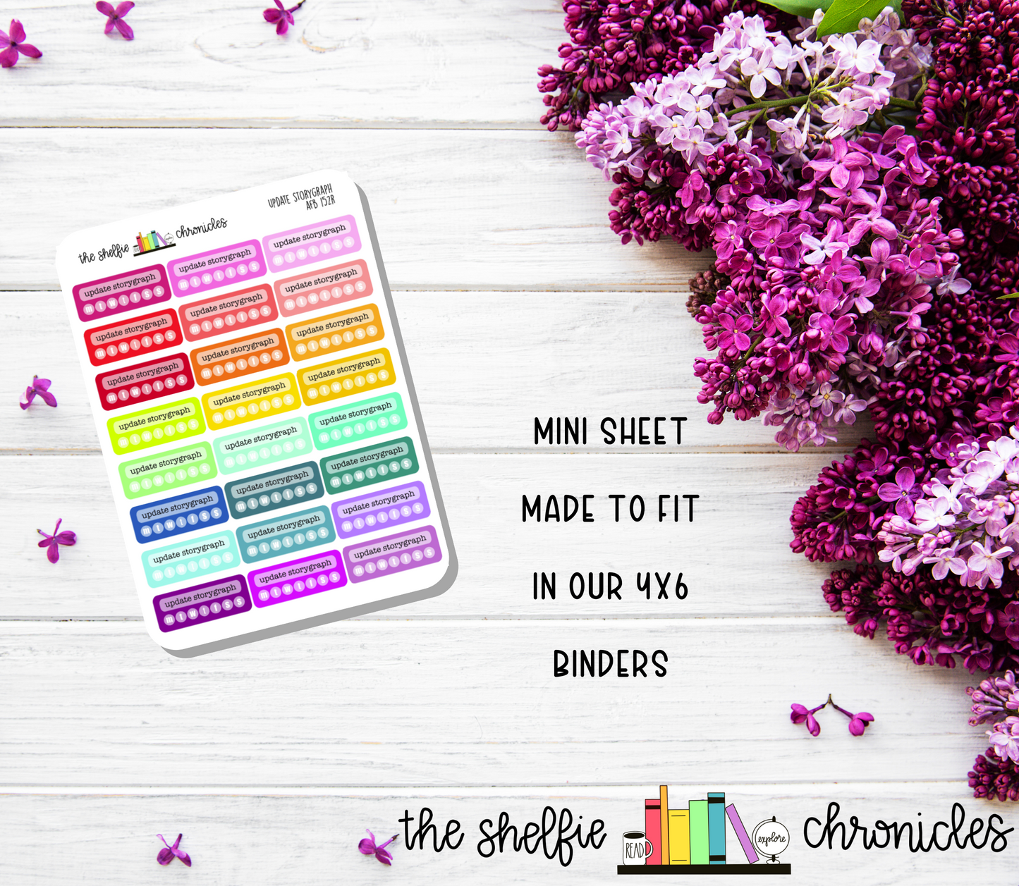 RTS - AFB 152 - Update StoryGraph Habit Tracker - Fits The Always Fully Booked Planner - Choose Your Color - Die Cut Stickers - Repositionable