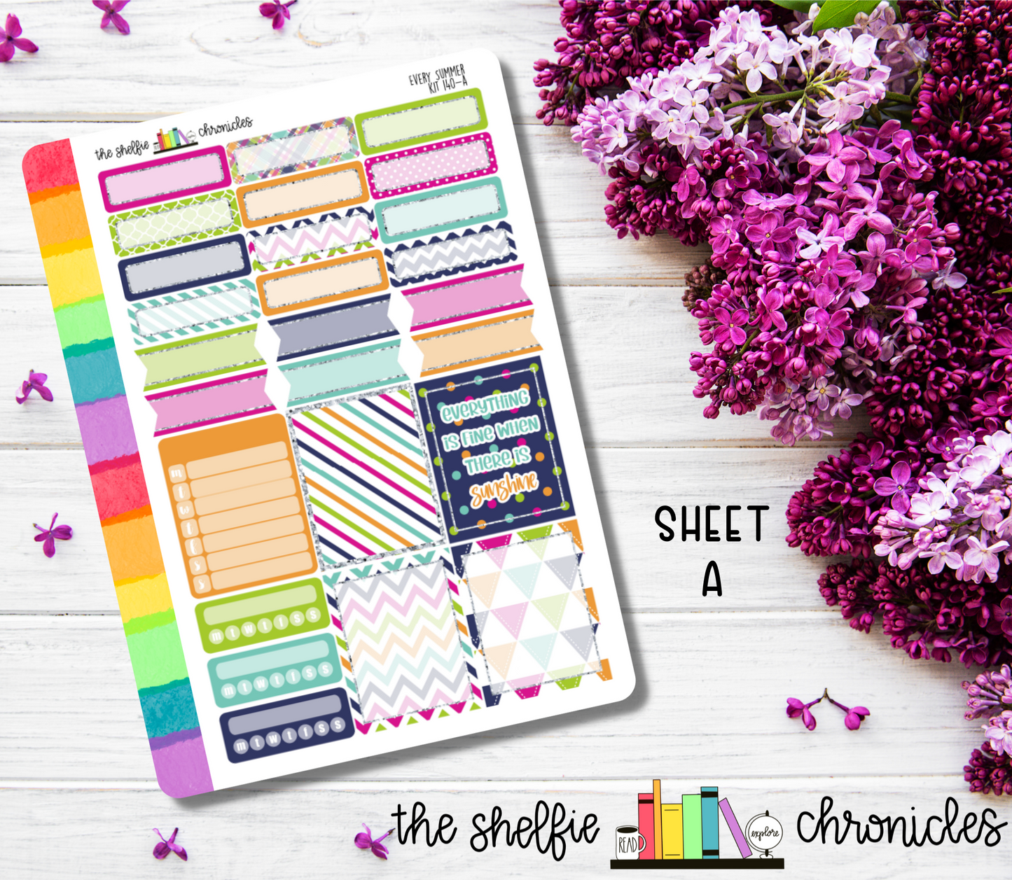 Kit 140 - Every Summer Weekly Kit - Die Cut Stickers - Repositionable Paper