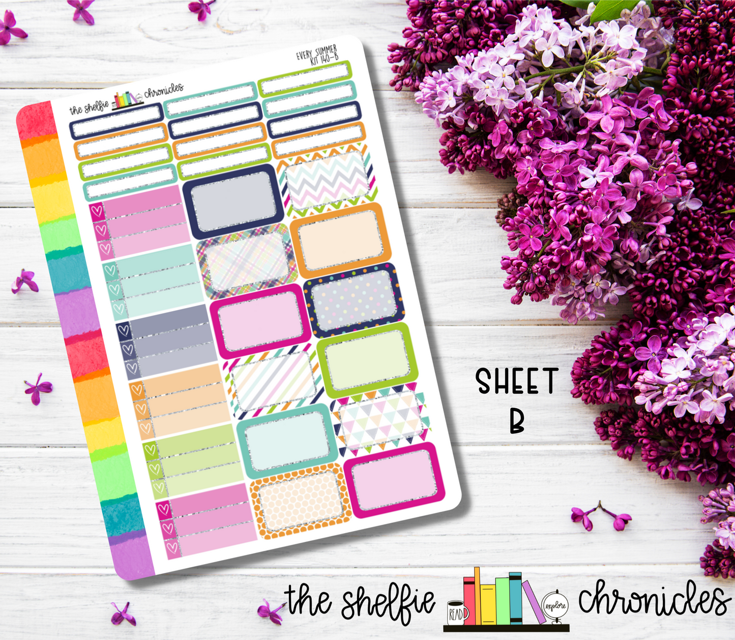 Kit 140 - Every Summer Weekly Kit - Die Cut Stickers - Repositionable Paper