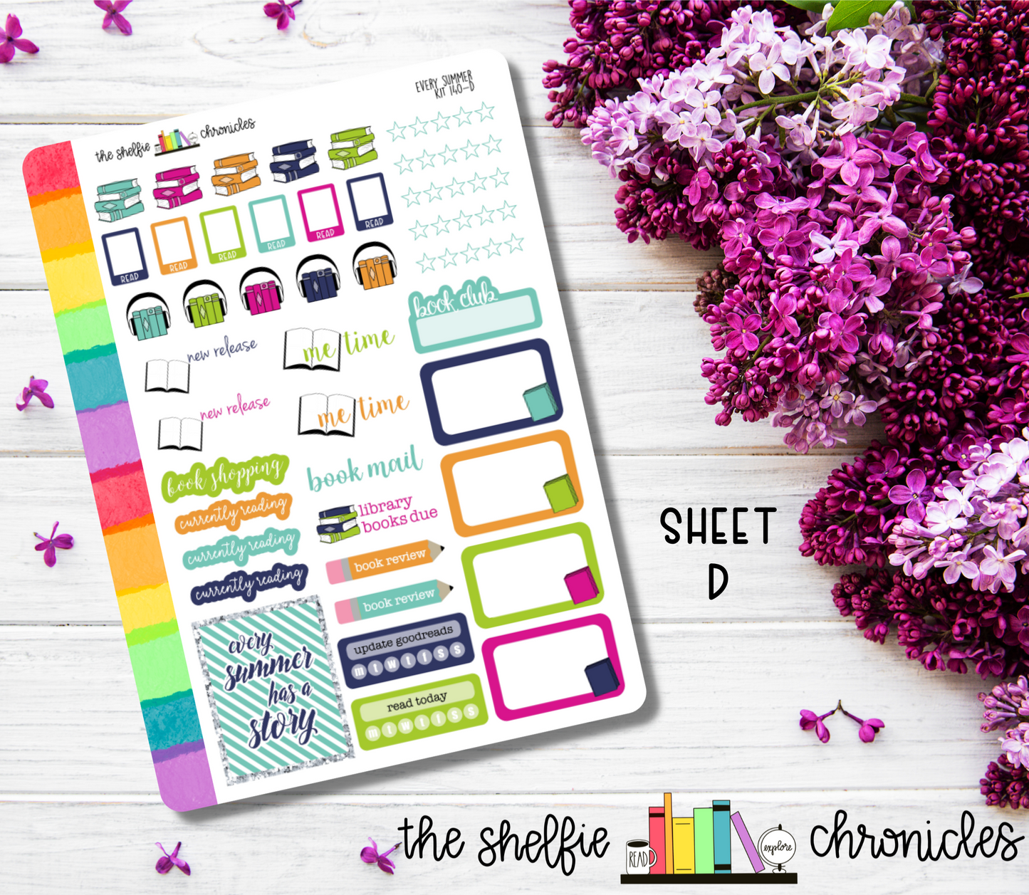 Kit 140 - Every Summer Weekly Kit - Die Cut Stickers - Repositionable Paper