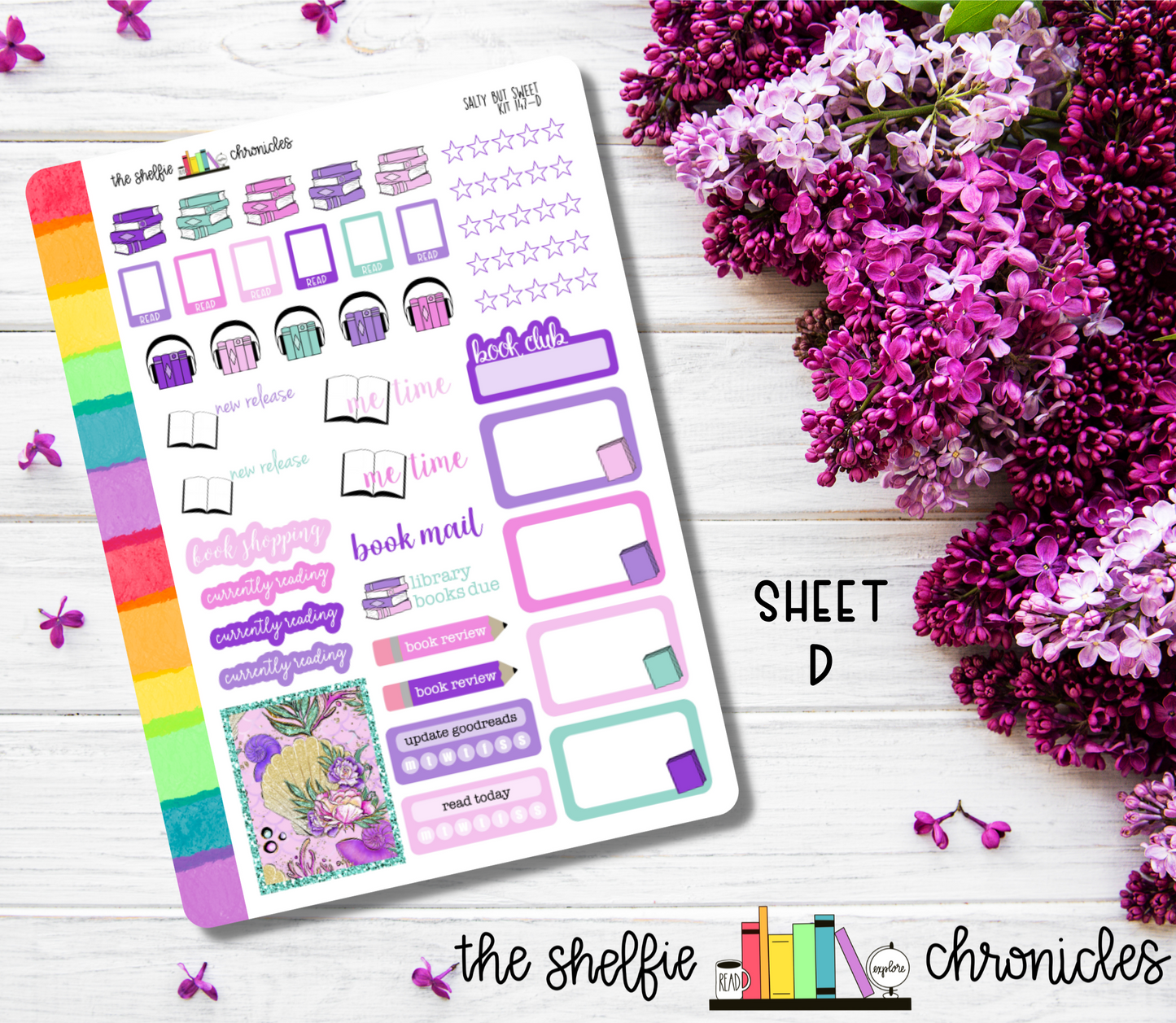 Kit 147 - Salty But Sweet - Die Cut Stickers - Repositionable Paper - Made To Fit 7x9 Planners