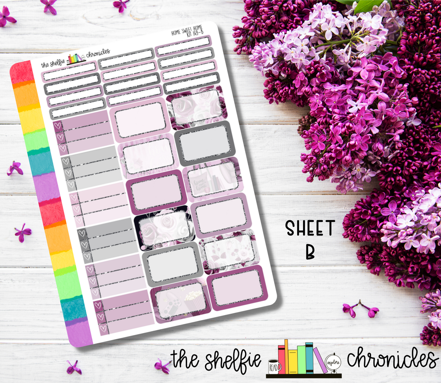 Kit 149 - Home Sweet Home Weekly Kit - Die Cut Stickers - Repositionable Paper - Made To Fit 7x9 Planners