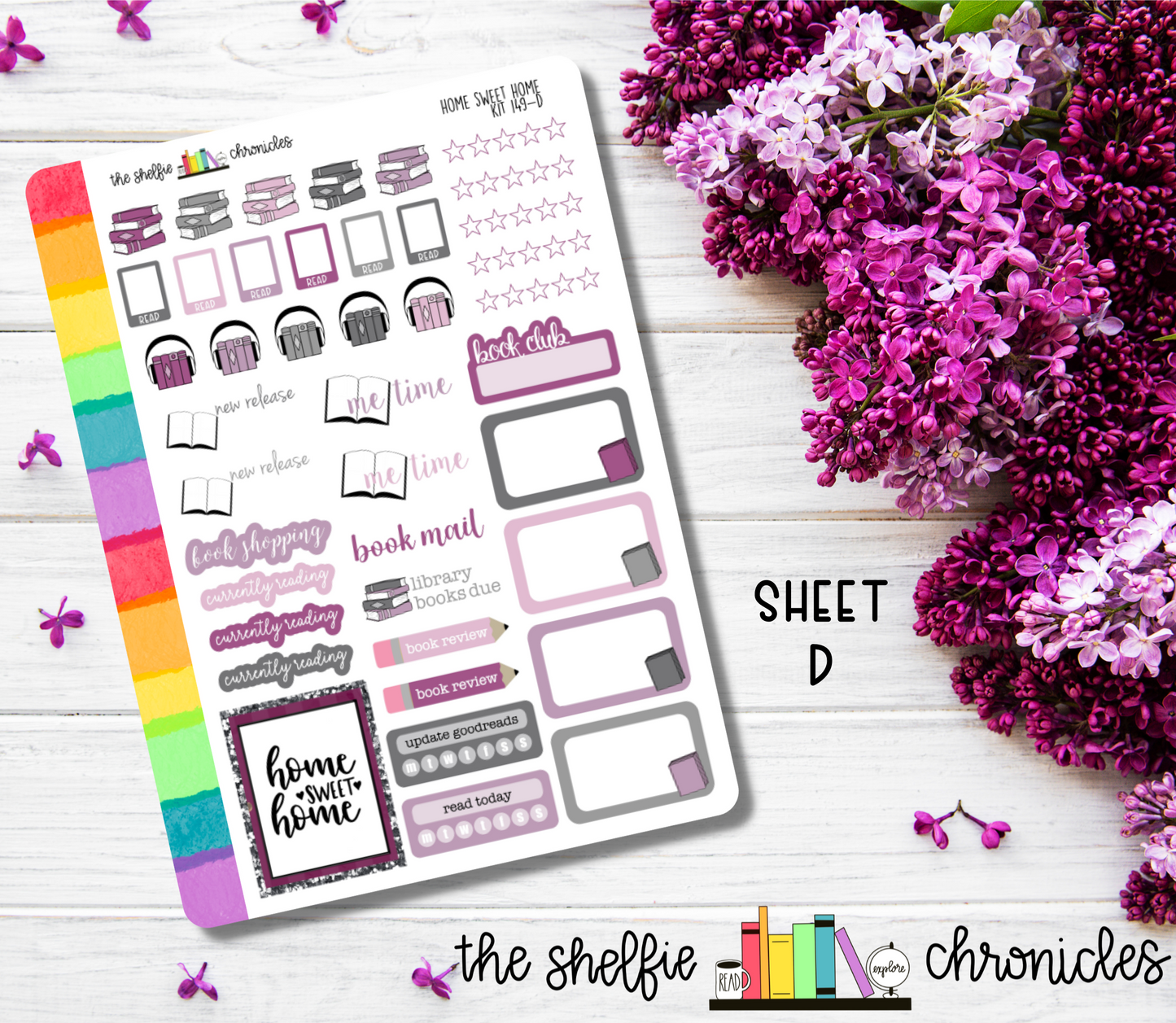 Kit 149 - Home Sweet Home Weekly Kit - Die Cut Stickers - Repositionable Paper - Made To Fit 7x9 Planners