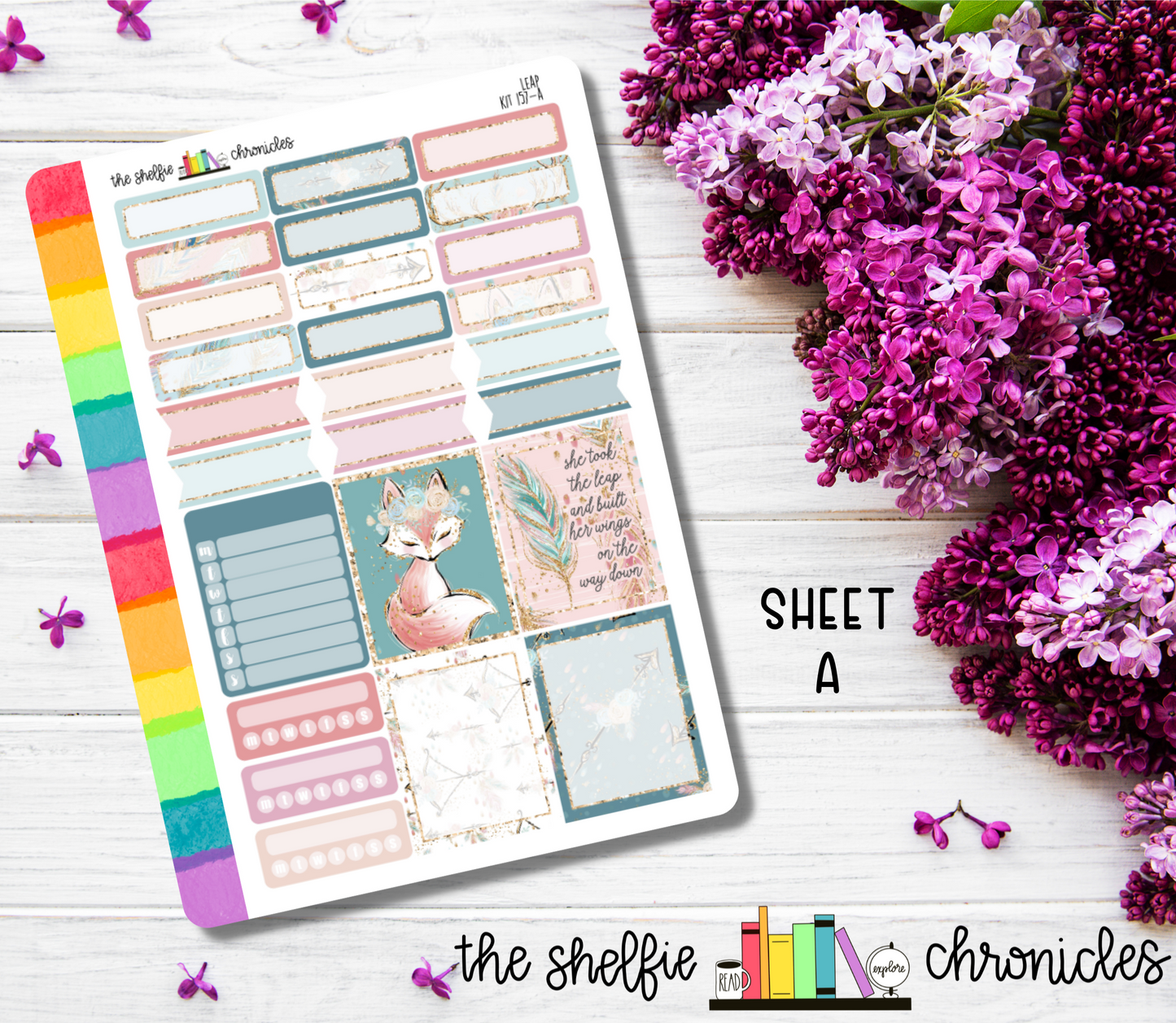 Kit 157 - Leap Weekly Kit - Die Cut Stickers - Repositionable Paper - Made To Fit 7x9 Planners