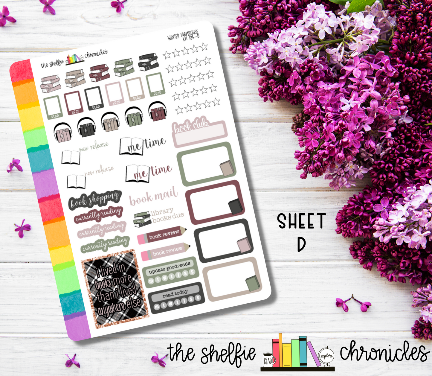 Kit 184 - Winter Farmhouse Weekly Kit - Die Cut Stickers - Repositionable Paper - Made To Fit 7x9 Planners