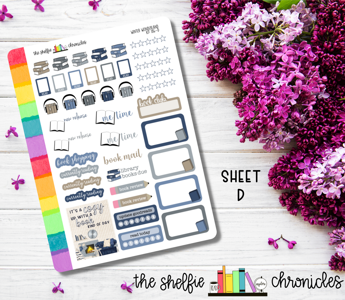 Kit 186 - Winter Wonderland Weekly Kit - Die Cut Stickers - Repositionable Paper - Made To Fit 7x9 Planners