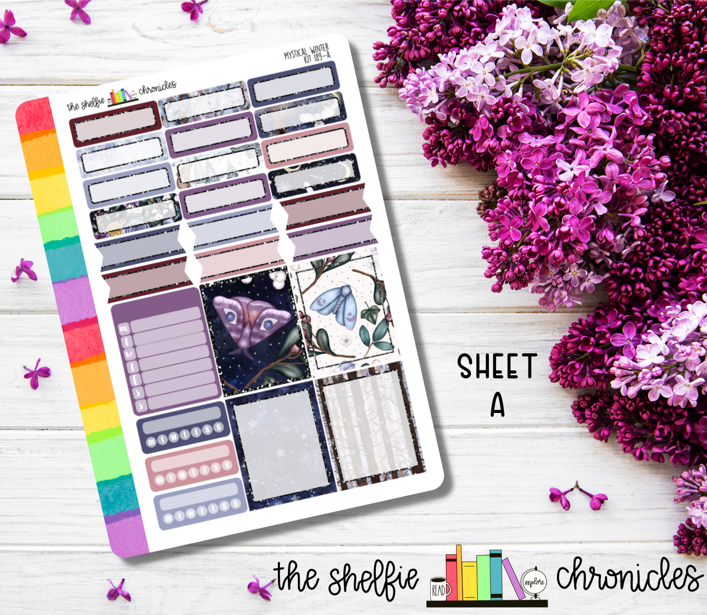 Kit 189 - Mystical Winter Weekly Kit - Die Cut Stickers - Repositionable Paper - Made To Fit 7x9 Planners