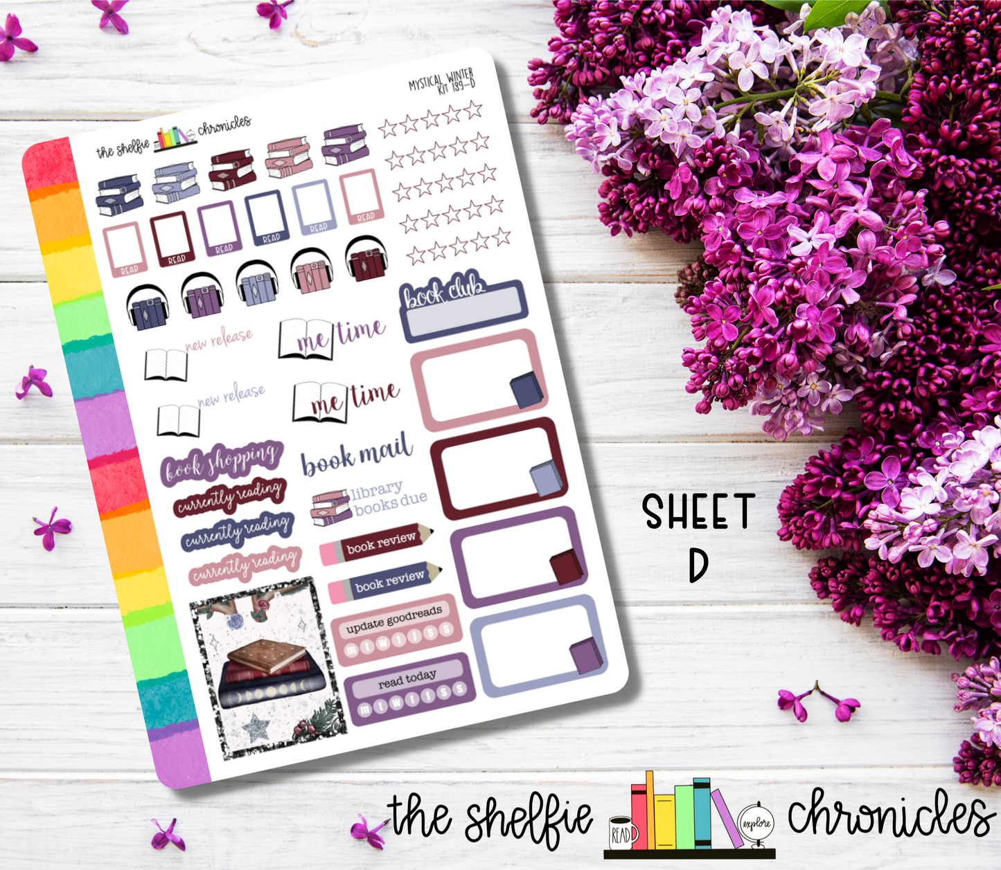 Kit 189 - Mystical Winter Weekly Kit - Die Cut Stickers - Repositionable Paper - Made To Fit 7x9 Planners