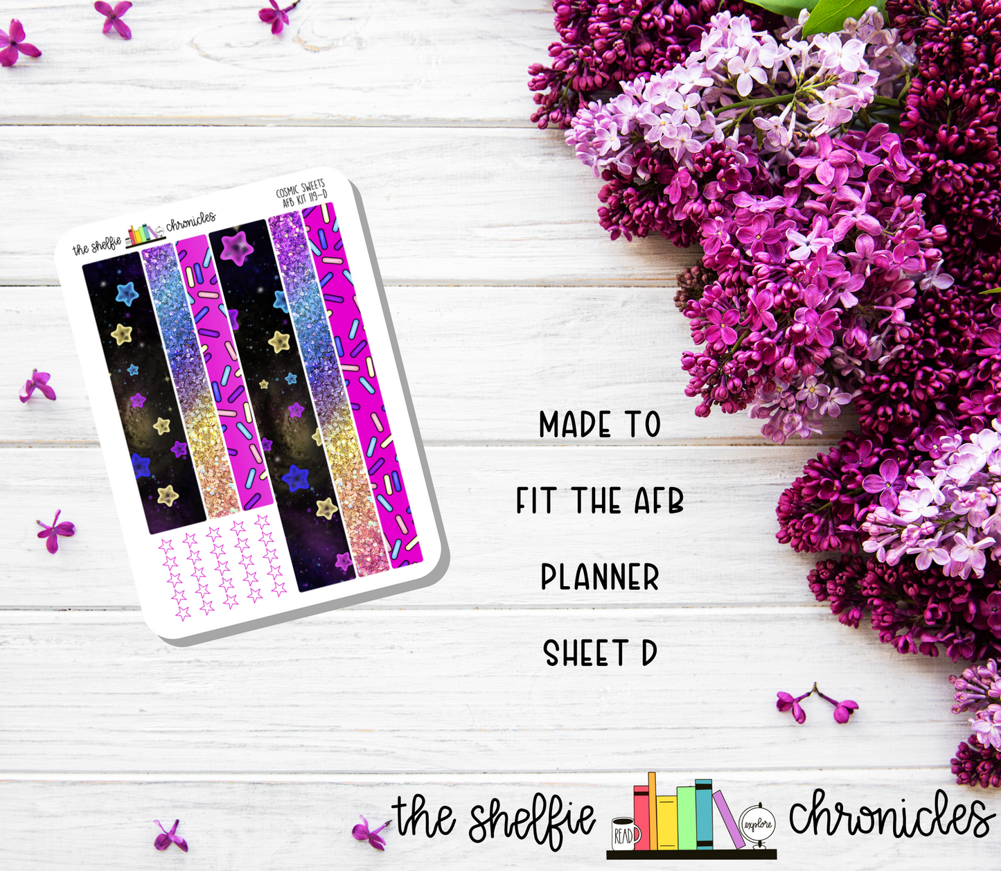 AFB Kit 119 - Cosmic Sweets - Made To Fit The 2023 Always Fully Booked Planner - Die Cut Stickers - Repositionable
