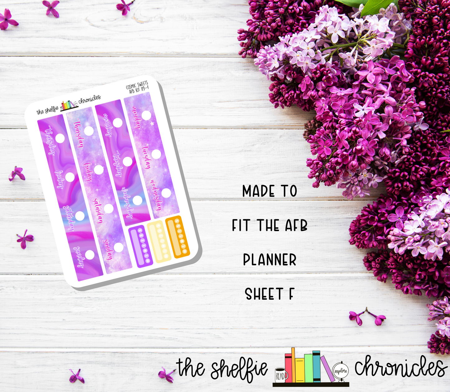 AFB Kit 119 - Cosmic Sweets - Made To Fit The 2023 Always Fully Booked Planner - Die Cut Stickers - Repositionable