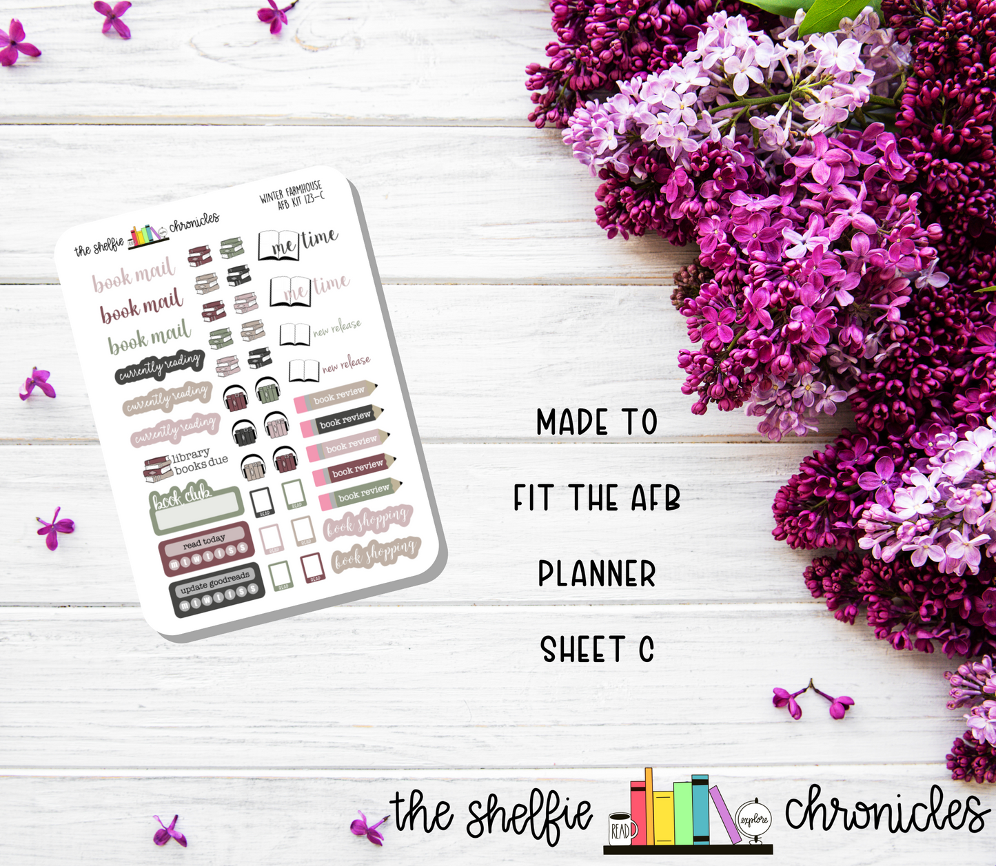 AFB Kit 123 - Winter Farmhouse - Made To Fit The Always Fully Booked Planner - Die Cut Stickers - Repositionable