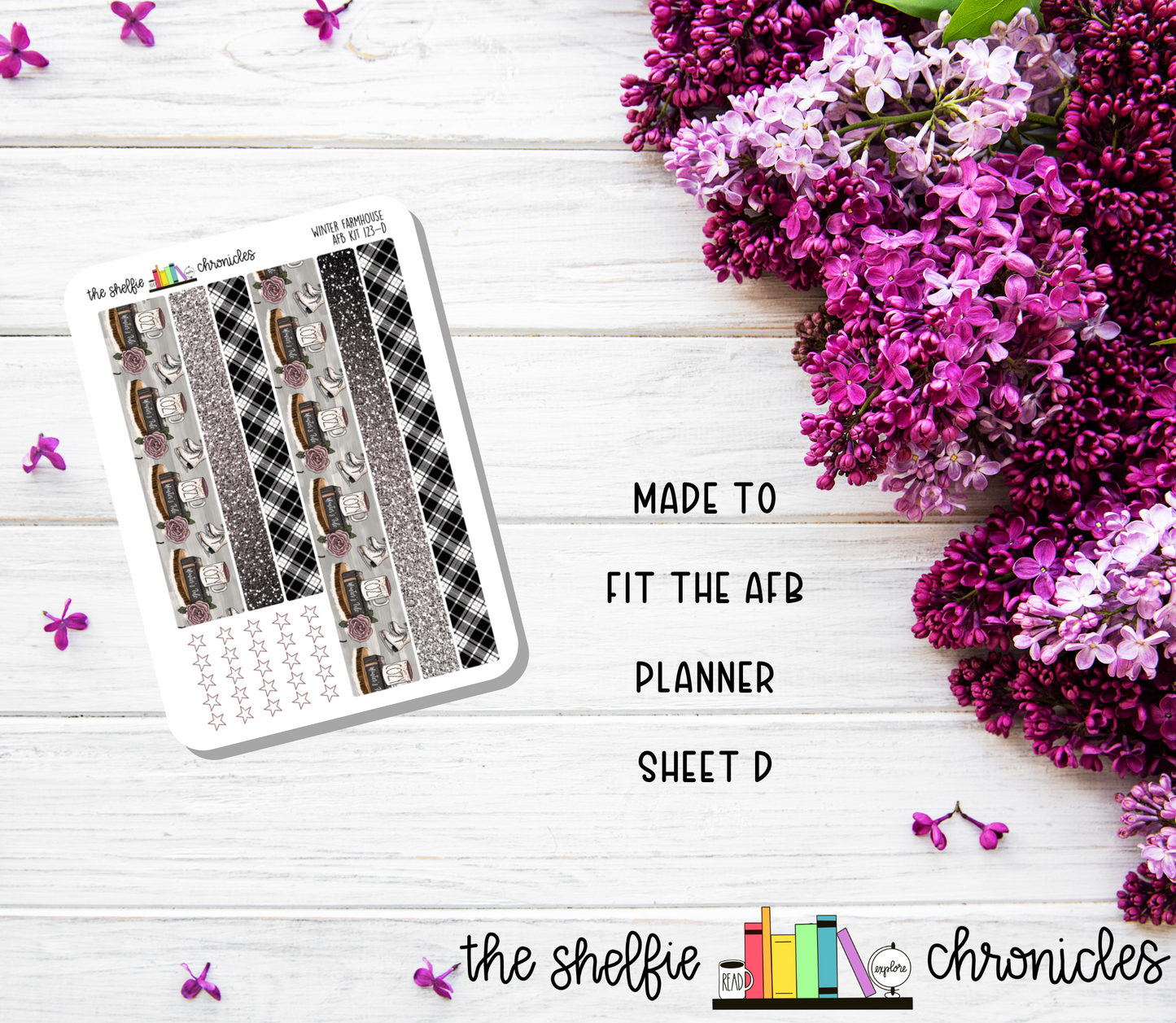AFB Kit 123 - Winter Farmhouse - Made To Fit The Always Fully Booked Planner - Die Cut Stickers - Repositionable
