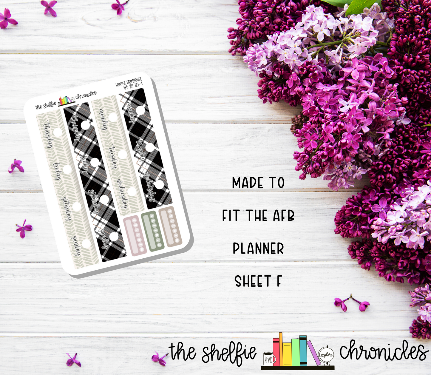 AFB Kit 123 - Winter Farmhouse - Made To Fit The Always Fully Booked Planner - Die Cut Stickers - Repositionable