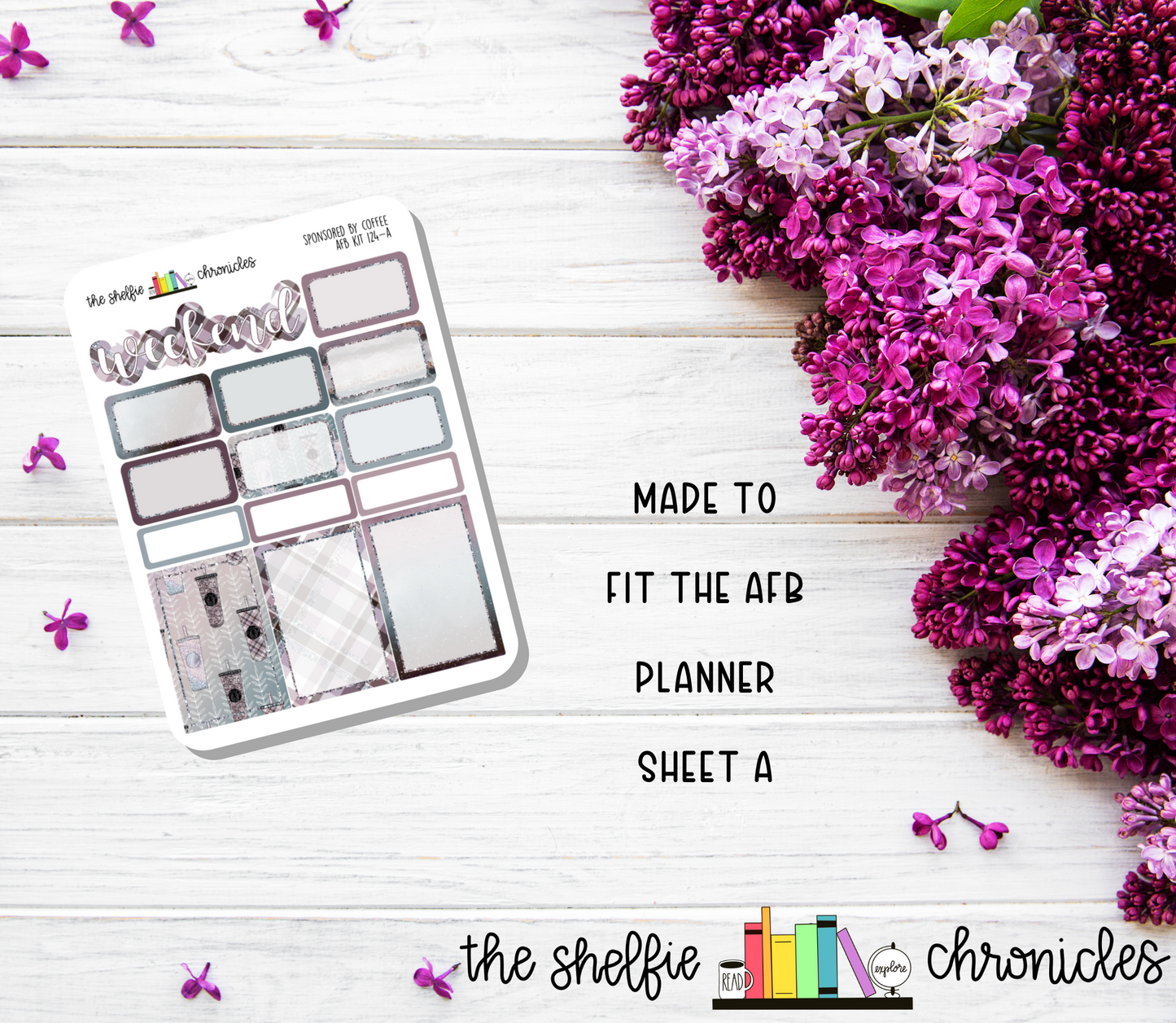 AFB Kit 124 - Sponsored By Coffee - Made To Fit The 2023 Always Fully Booked Planner - Die Cut Stickers - Repositionable