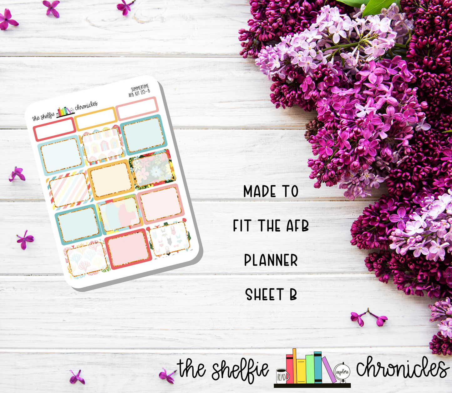 AFB Kit 135 - Summertime - Made To Fit The 2023 Always Fully Booked Planner - Die Cut Stickers - Repositionable