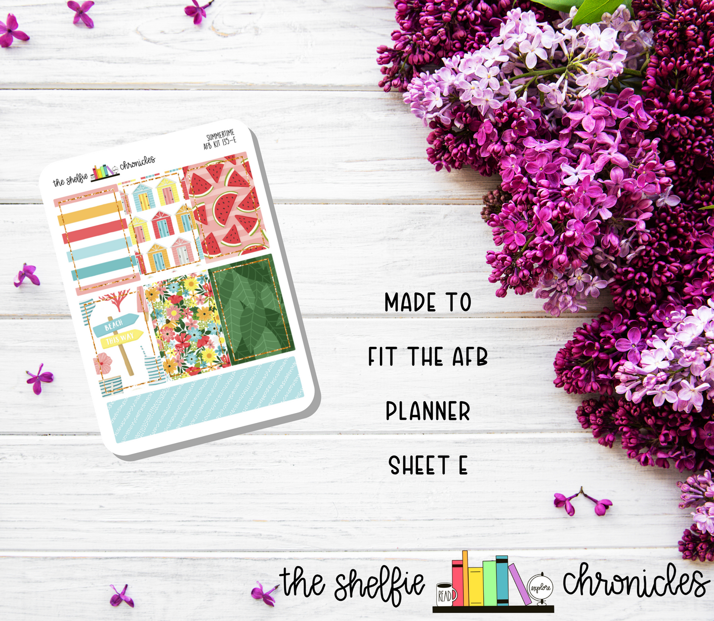 AFB Kit 135 - Summertime - Made To Fit The 2023 Always Fully Booked Planner - Die Cut Stickers - Repositionable