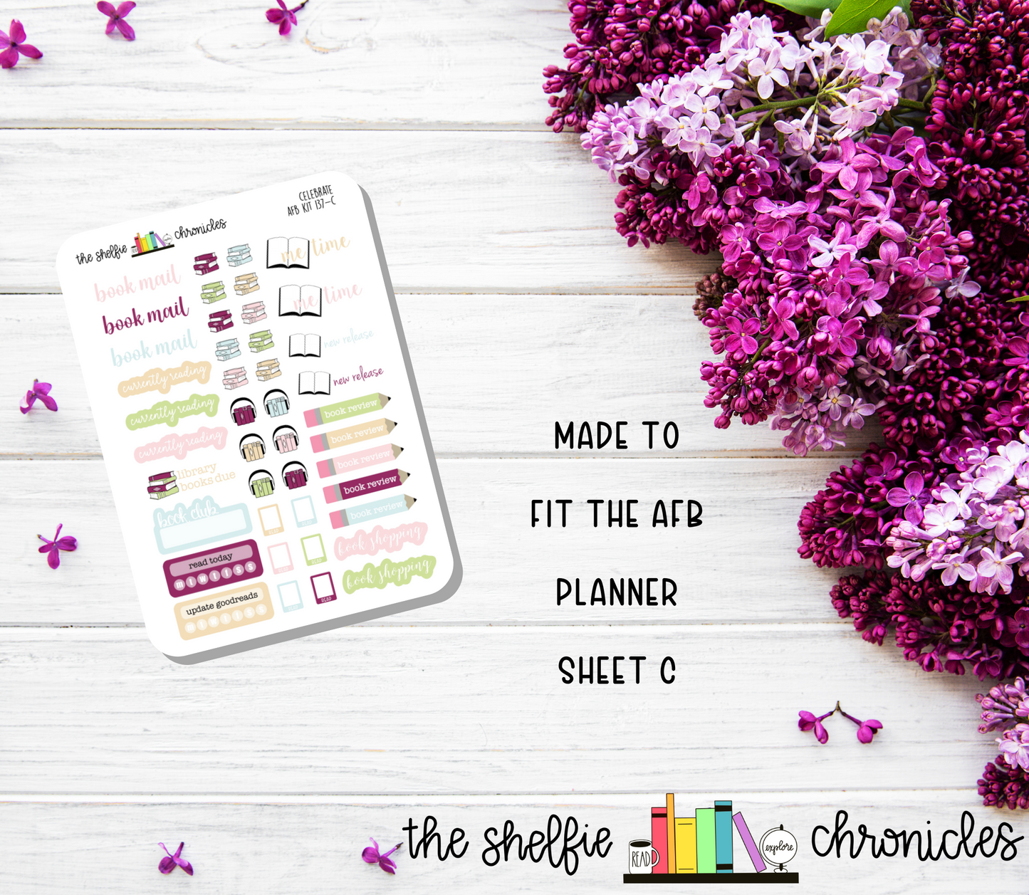 AFB Kit 137 - Celebrate - Made To Fit The 2023 Always Fully Booked Planner - Die Cut Stickers - Repositionable