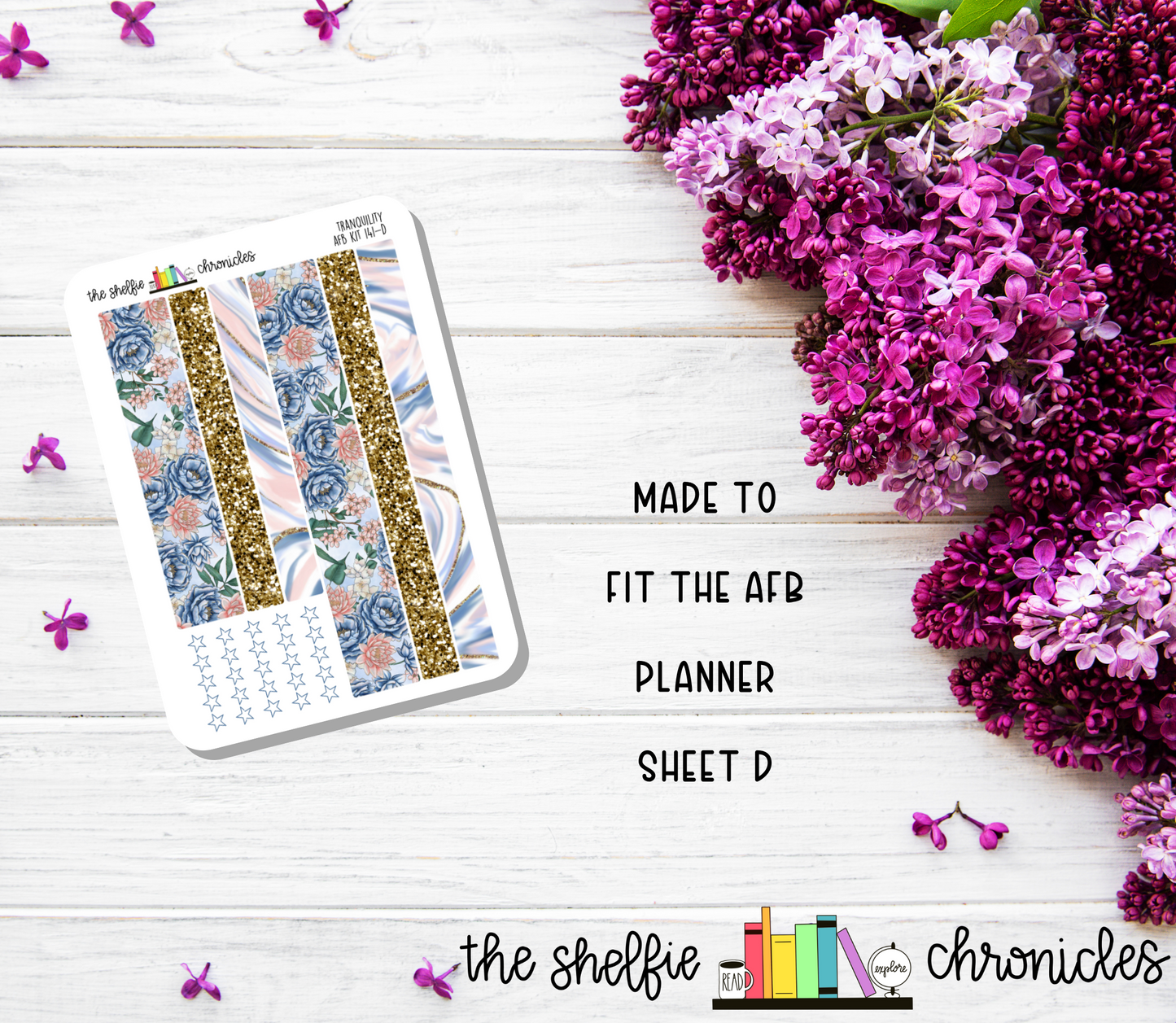 AFB Kit 141 - Tranquility - Made To Fit The 2023 Always Fully Booked Planner - Die Cut Stickers - Repositionable