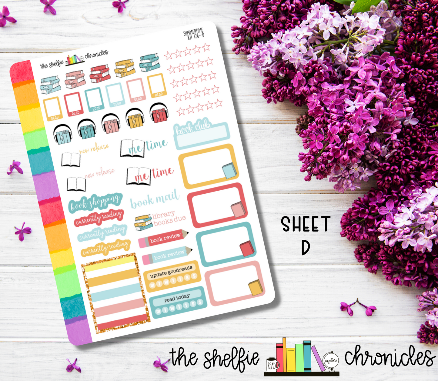 Kit 126 - Summertime Weekly Kit - Die Cut Stickers - Repositionable Paper - Made To Fit 7x9 Planners