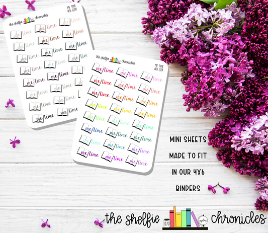 AFB 137 - Me Time - Fits The Always Fully Booked Planner - Choose Your Color - Die Cut Stickers - Repositionable
