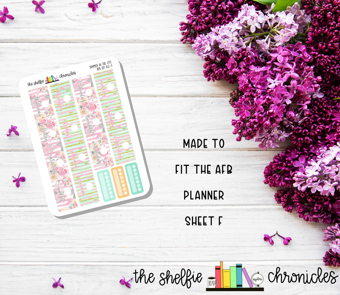 AFB Kit 142 - Summer In The City - Made To Fit The 2023 Always Fully Booked Planner - Die Cut Stickers - Repositionable