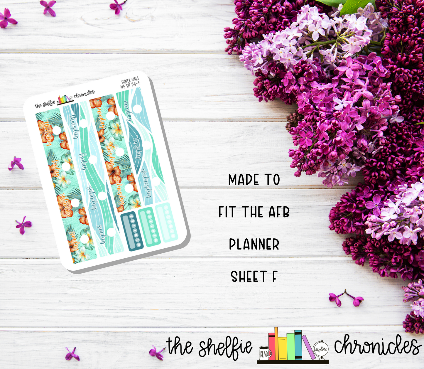 AFB Kit 148 - Surfer Girl - Made To Fit The 2023 Always Fully Booked Planner - Die Cut Stickers - Repositionable