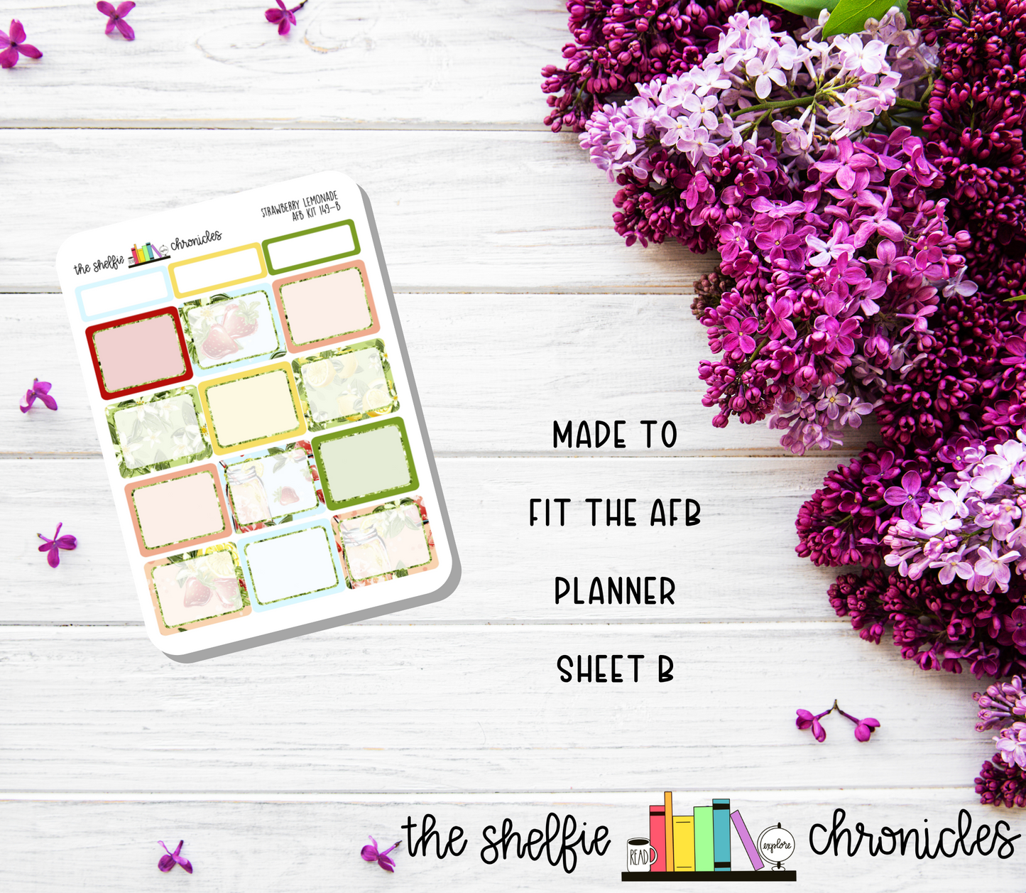 AFB Kit 149 - Strawberry Lemonade - Made To Fit The 2023 Always Fully Booked Planner - Die Cut Stickers - Repositionable