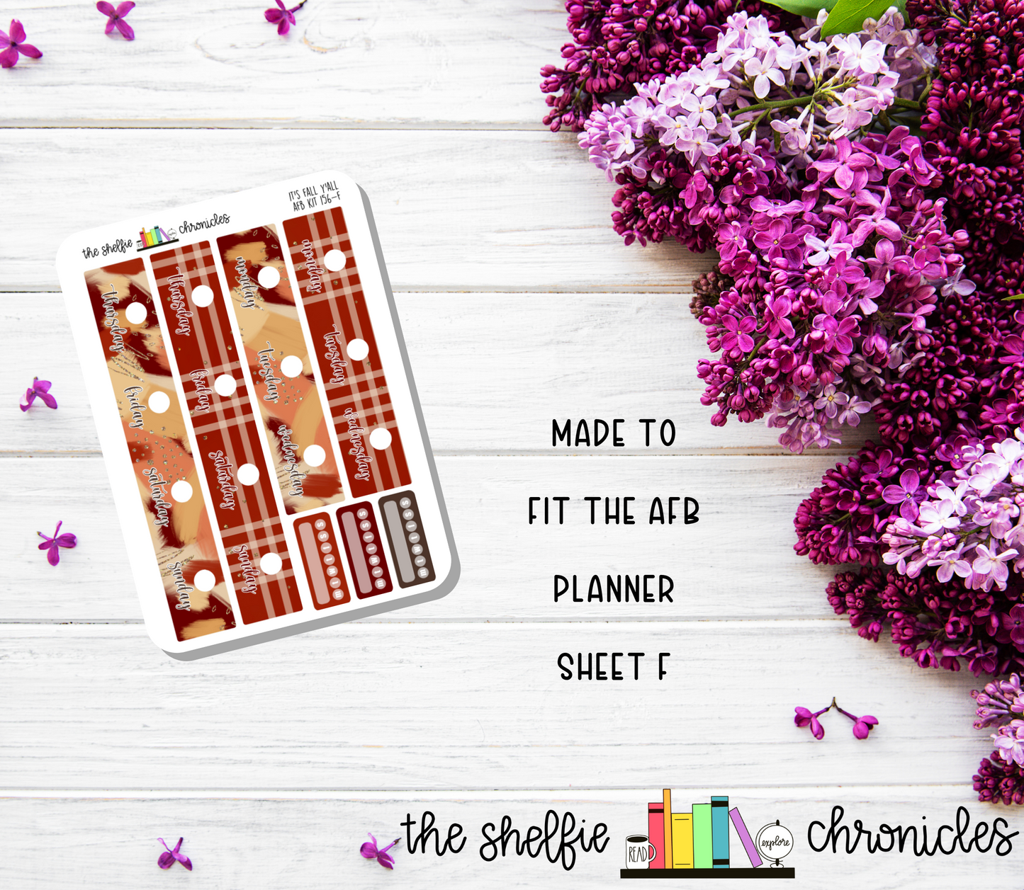 AFB Kit 156 - It's Fall Y'all - Made To Fit The 2023 Always Fully Booked Planner - Die Cut Stickers - Repositionable