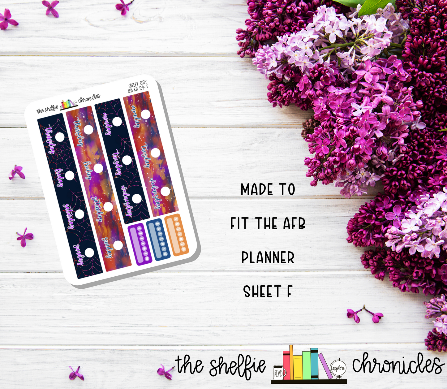 AFB Kit 159 - Creepy Cozy - Made To Fit The 2023 Always Fully Booked Planner - Die Cut Stickers - Repositionable