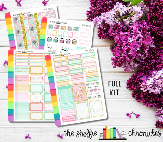 Kit 144 - Summer In The City - Die Cut Stickers - Repositionable Paper - Made To Fit 7x9 Planners