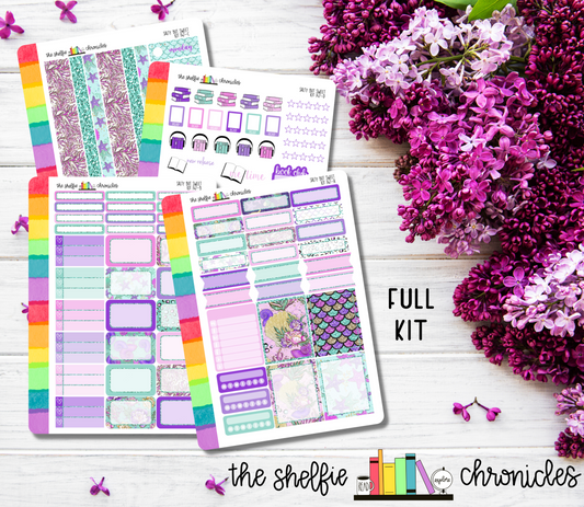 Kit 147 - Salty But Sweet - Die Cut Stickers - Repositionable Paper - Made To Fit 7x9 Planners