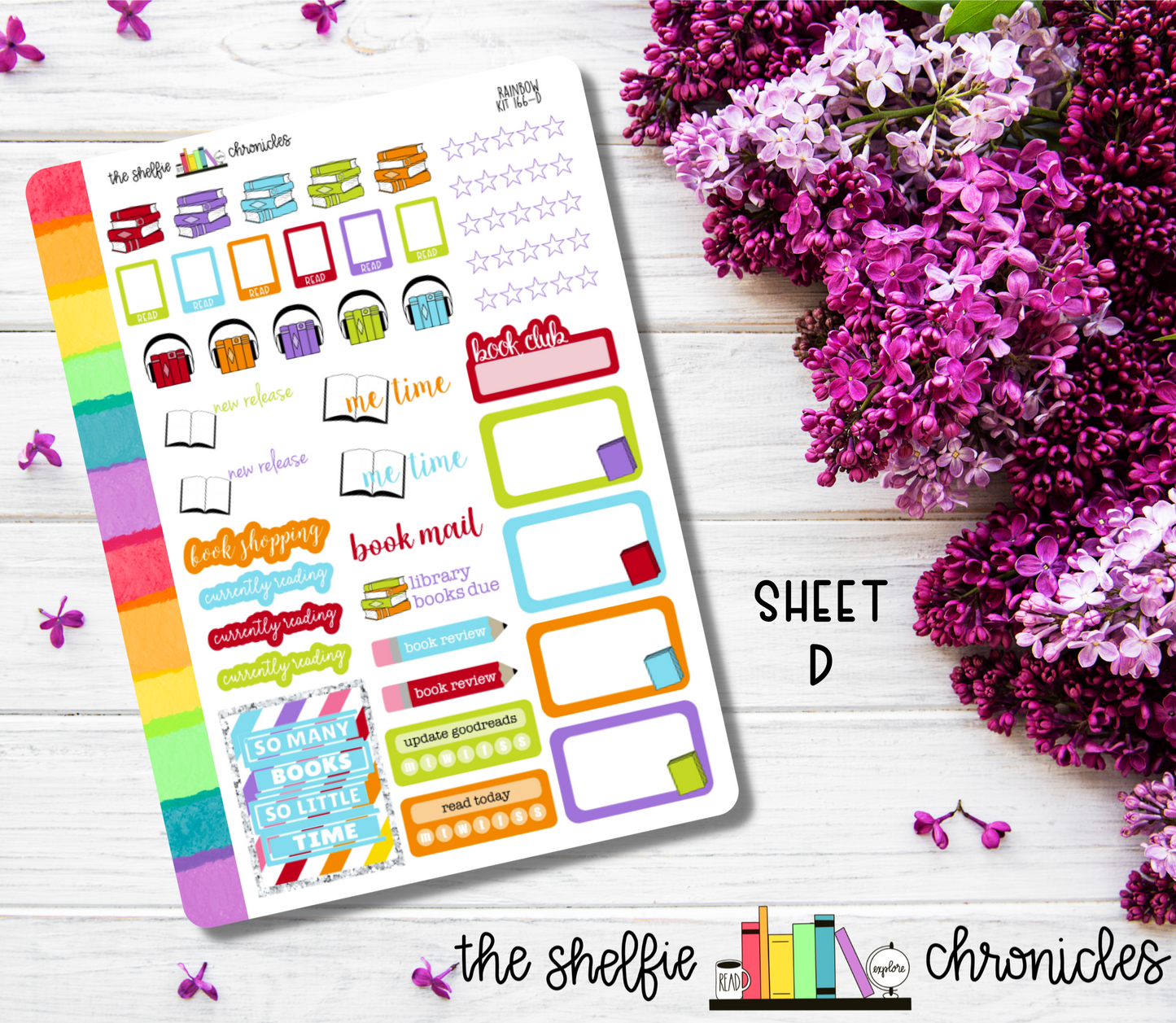 Kit 166 - Rainbow Weekly Kit - Die Cut Stickers - Repositionable Paper - Made To Fit 7x9 Planners