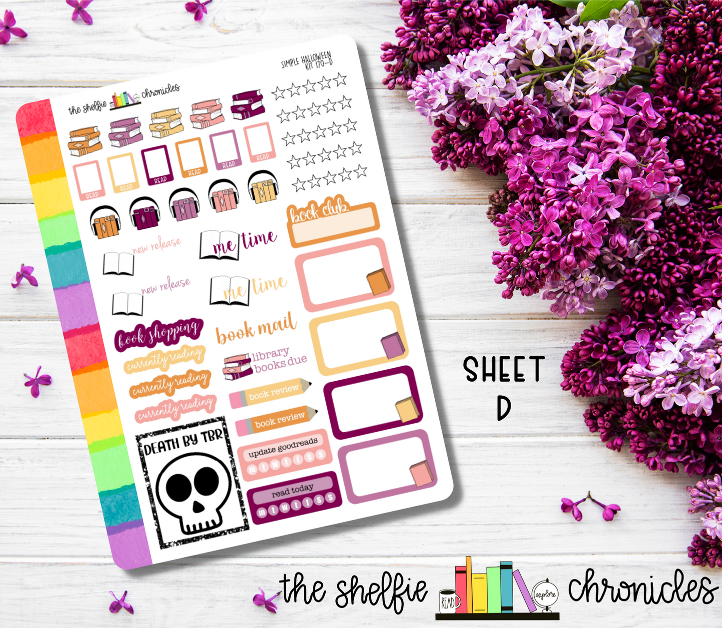 Kit 170 - Simple Halloween Weekly Kit - Die Cut Stickers - Repositionable Paper - Made To Fit 7x9 Planners