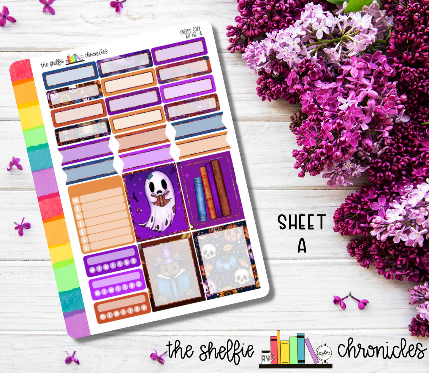 Kit 192 - Creepy Cozy Weekly Kit - Die Cut Stickers - Repositionable Paper - Made To Fit 7x9 Planners