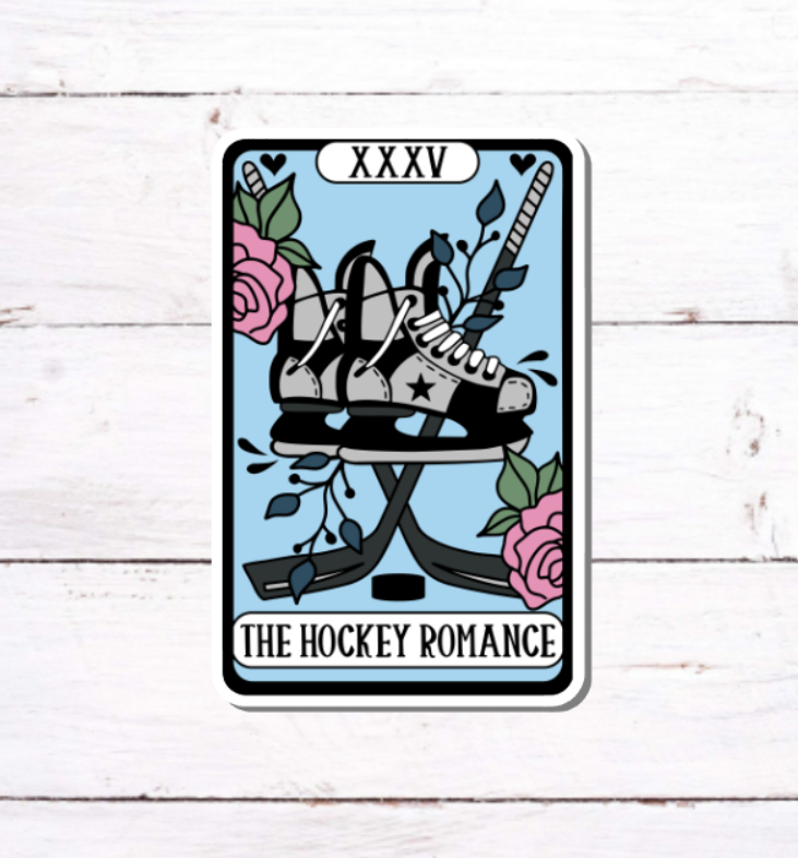 V 250 - Hockey Romance Tarot - Vinyl Sticker for Water Bottles, Laptop, Tablet, iPad, Tumbler, Hydroflask, Journals