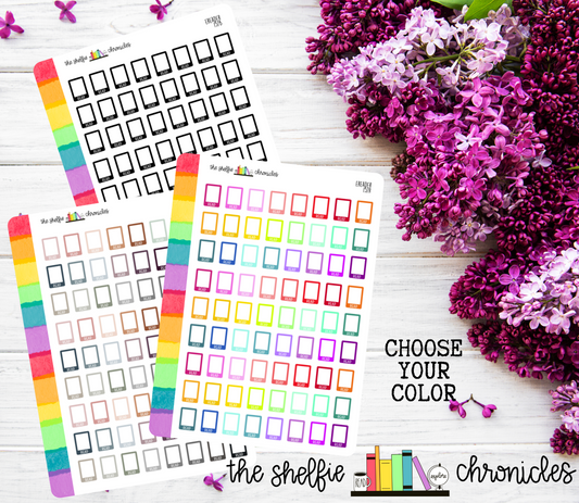 157 - Ereader - Choose Your Color - Die Cut Stickers - Repositionable Paper