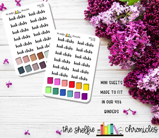 AFB 119 - Book Clubs - Monthly Wrap Up - Choose Your Color - Die Cut Stickers - Repositionable