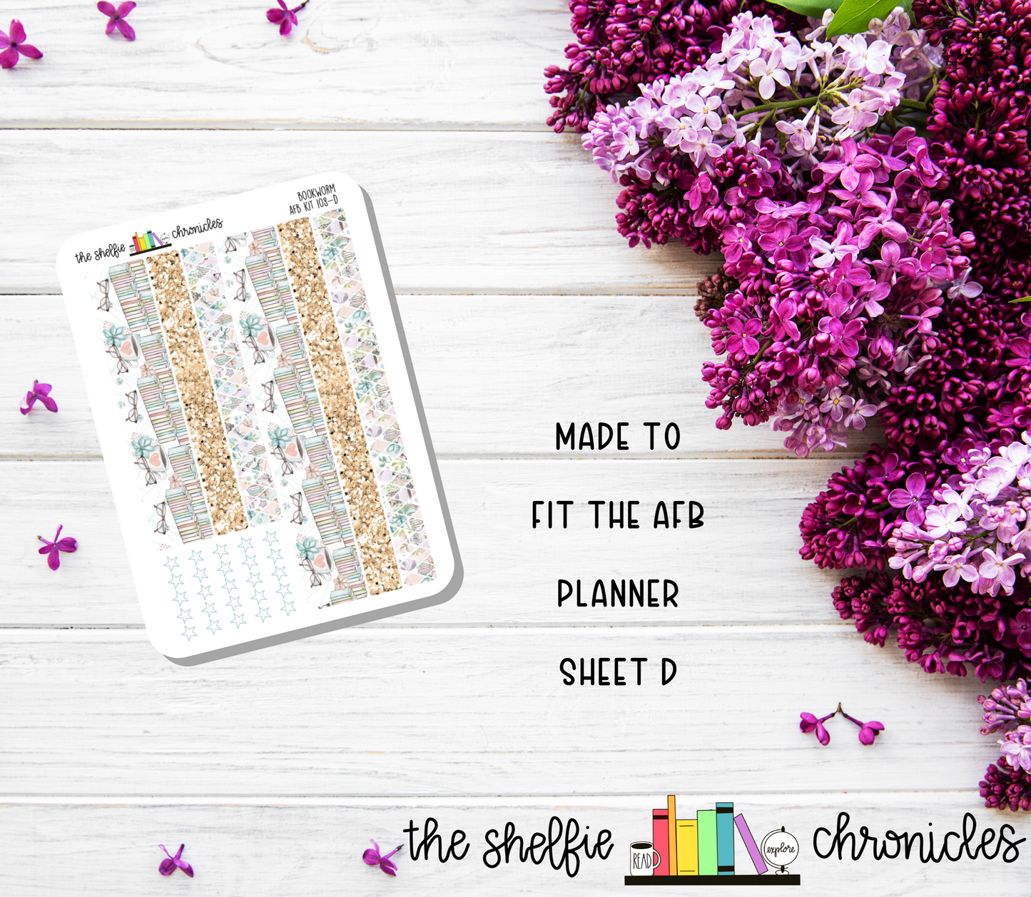 AFB Kit 108 - Bookworm - Made To Fit The 2023 Always Fully Booked Planner - Die Cut Stickers - Repositionable