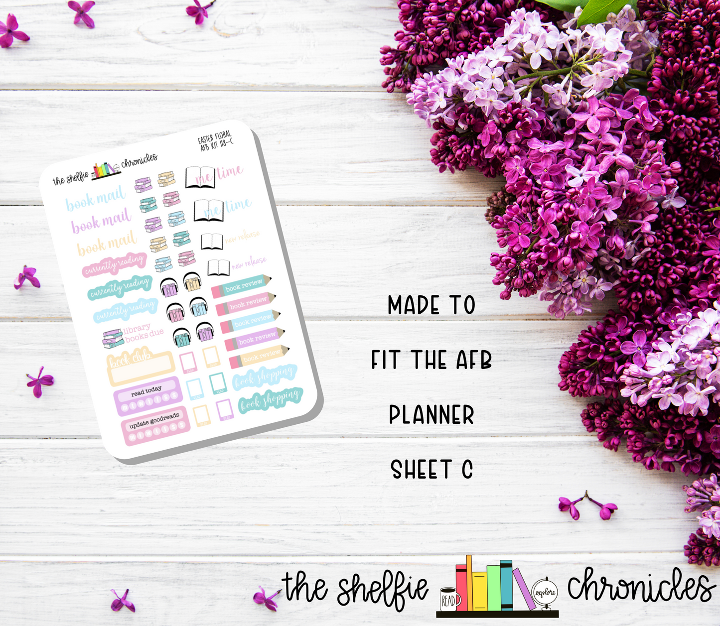 AFB Kit 118 - Easter Floral - Made To Fit The 2023 Always Fully Booked Planner - Die Cut Stickers - Repositionable