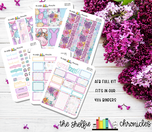 AFB Kit 118 - Easter Floral - Made To Fit The Always Fully Booked Planner - Die Cut Stickers - Repositionable