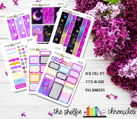AFB Kit 119 - Cosmic Sweets - Made To Fit The Always Fully Booked Planner - Die Cut Stickers - Repositionable