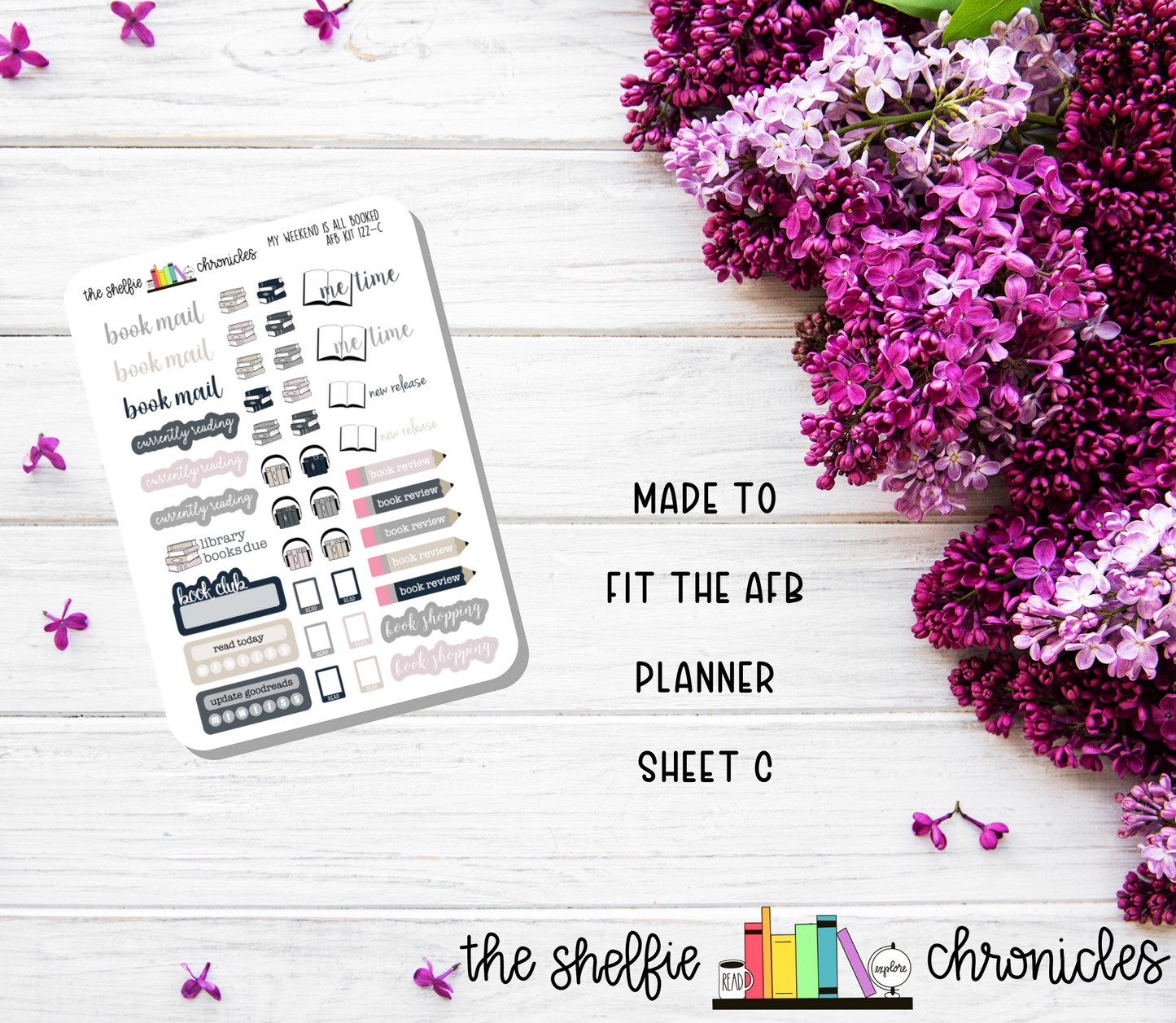 AFB Kit 122 - My Weekend Is All Booked - Made To Fit The 2023 Always Fully Booked Planner - Die Cut Stickers - Repositionable
