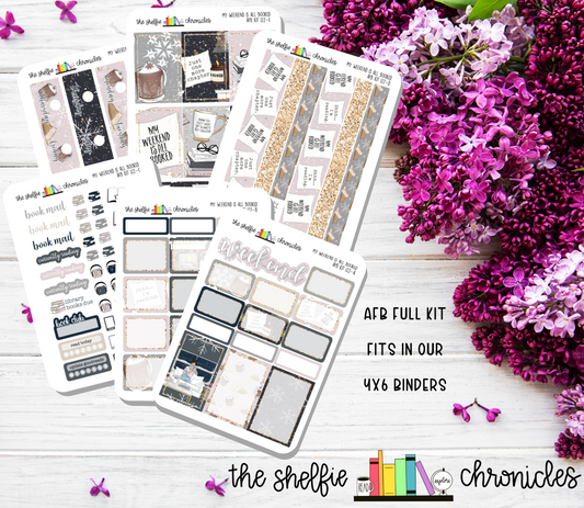 AFB Kit 122 - My Weekend Is All Booked - Made To Fit The Always Fully Booked Planner - Die Cut Stickers - Repositionable