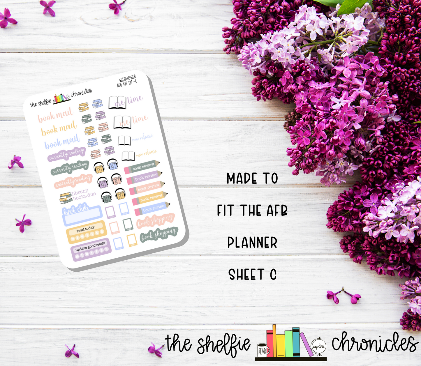 AFB Kit 127 - Wildflower - Made To Fit The 2023 Always Fully Booked Planner - Die Cut Stickers - Repositionable