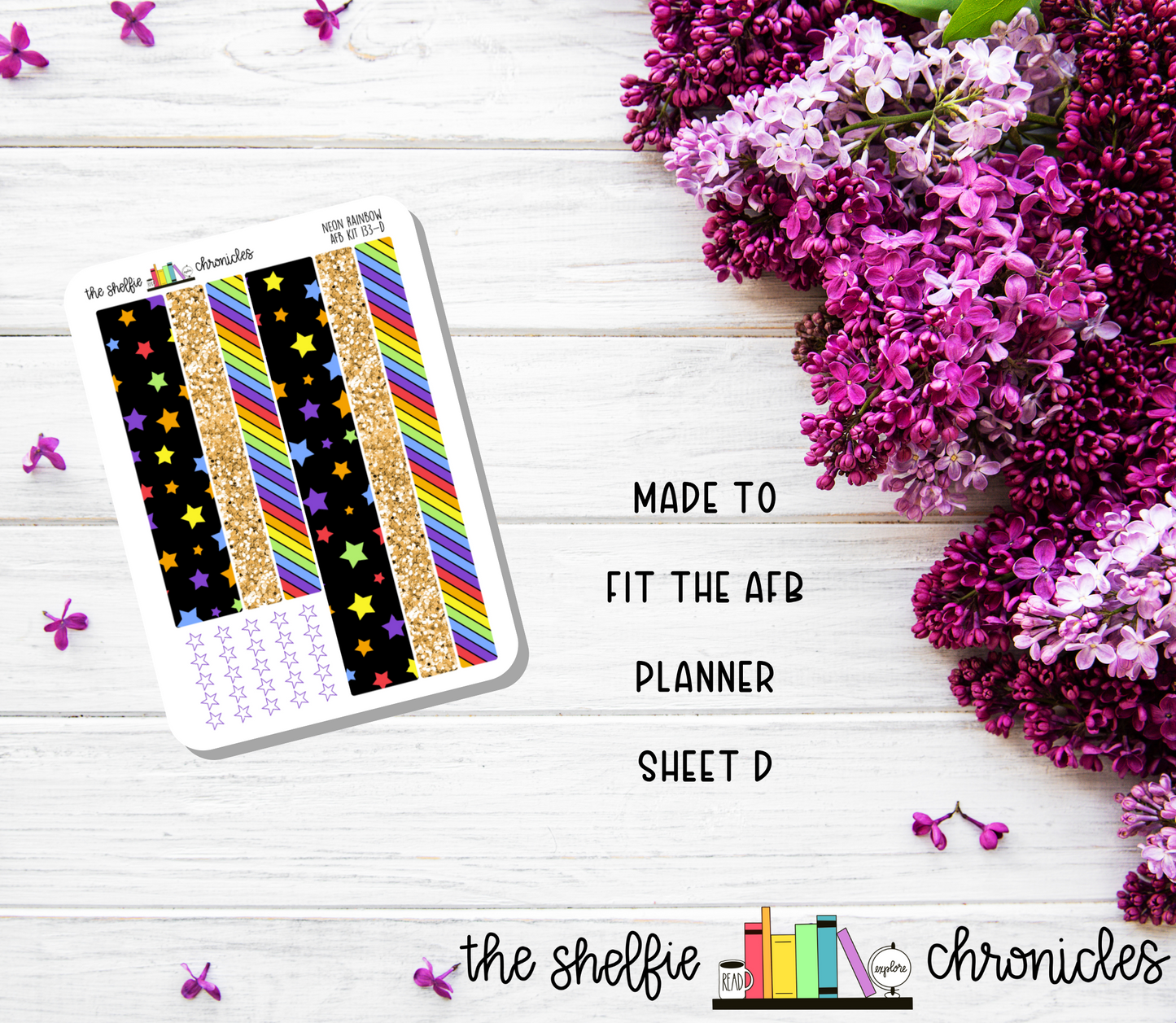 AFB Kit 133 - Neon Rainbow Weekly Kit - Made To Fit The 2023 Always Fully Booked Planner - Die Cut Stickers - Repositionable