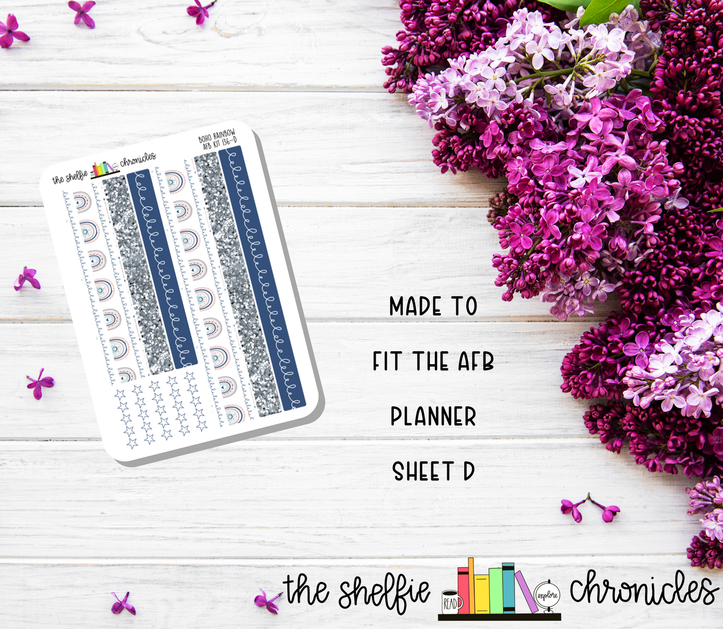 AFB Kit 136 - Boho Rainbow - Made To Fit The 2023 Always Fully Booked Planner - Die Cut Stickers - Repositionable