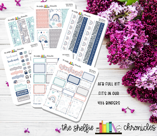 AFB Kit 136 - Boho Rainbow - Made To Fit The Always Fully Booked Planner - Die Cut Stickers - Repositionable