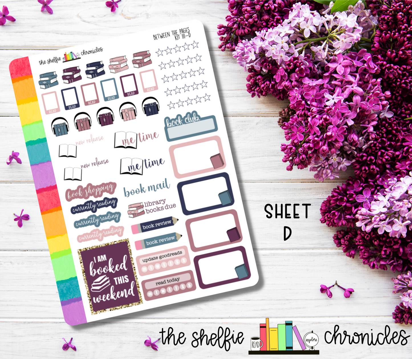 Kit 111 - Between the Pages - Die Cut Stickers - Repositionable Paper - Made To Fit 7x9 Planners